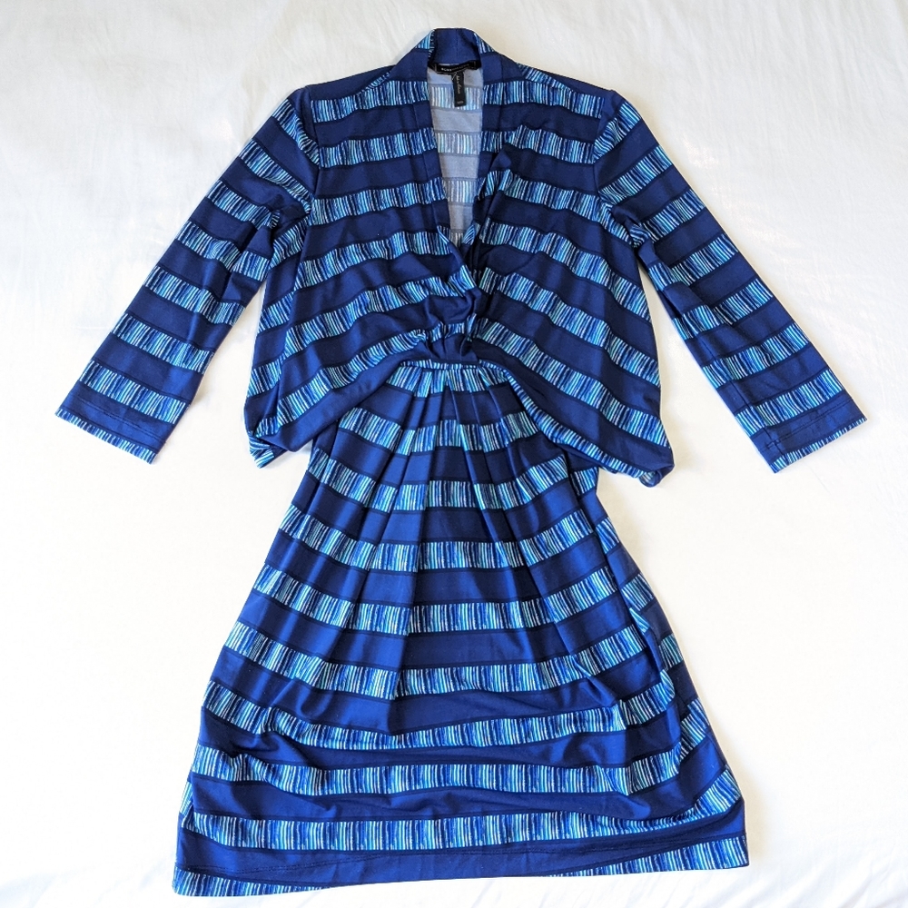 BCBGMaxAzria Blue Long Sleeve Dress